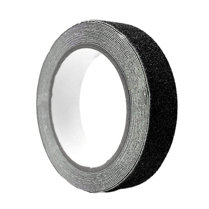 Black anti-slip stair tape roll, textured wear-resistant surface