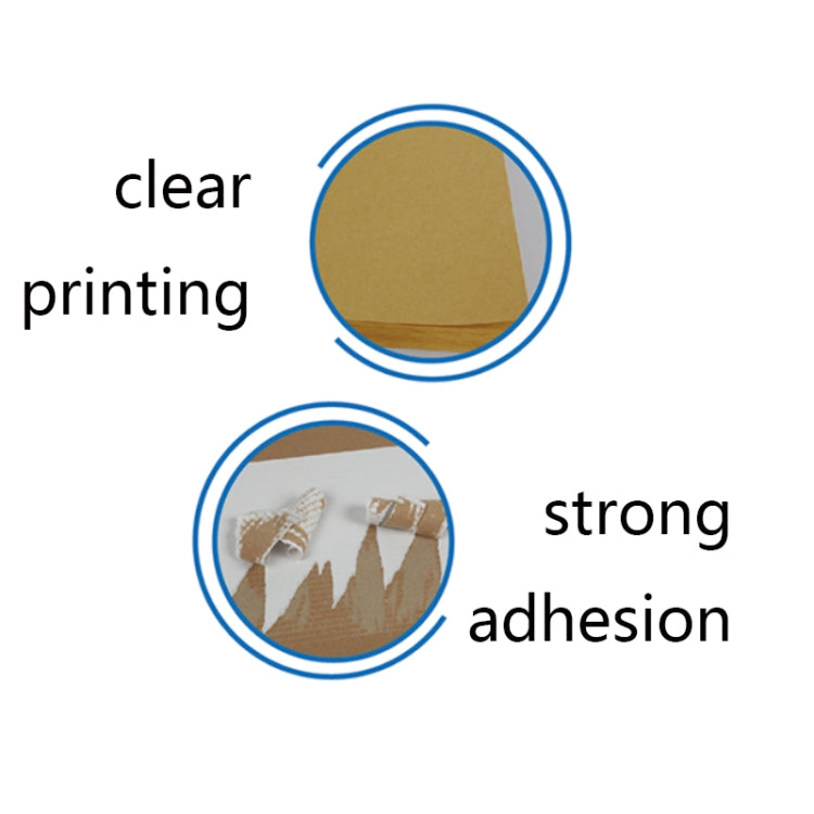 Self-adhesive kraft sticker paper with clear, strong-adhesion coating on surface