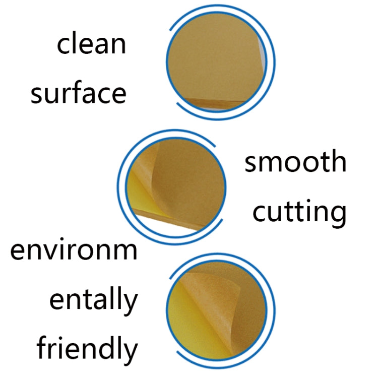 Self-adhesive kraft sticker paper with clean, smooth surface for easy cutting