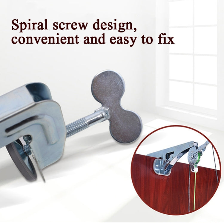 Spiral screw clamp and traction arm component for door-hanging cervical sling