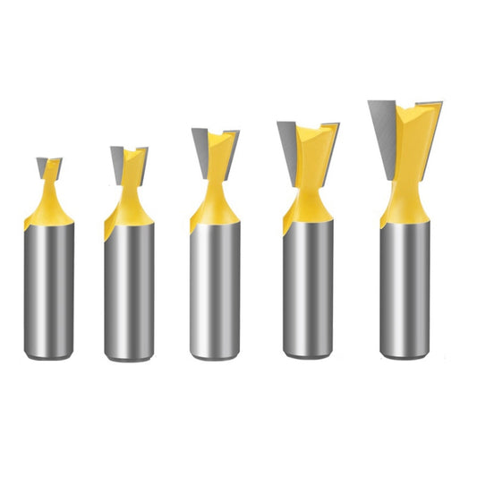 1/2 Handle Dovetail Cutter Wood Engraving Small Milling Cutter, Specification:, 1/2x1/2mm, 5 PCS/Set, 1/2x5/8mm, 1/2x3/4mm, 1/2x1/4mm, 1/2x3/8mm