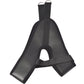 Black cervical traction neck brace with triangular support and adjustable band