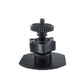 Black 1/4 screw mount bracket with ball joint, locking cradle, and base pad
