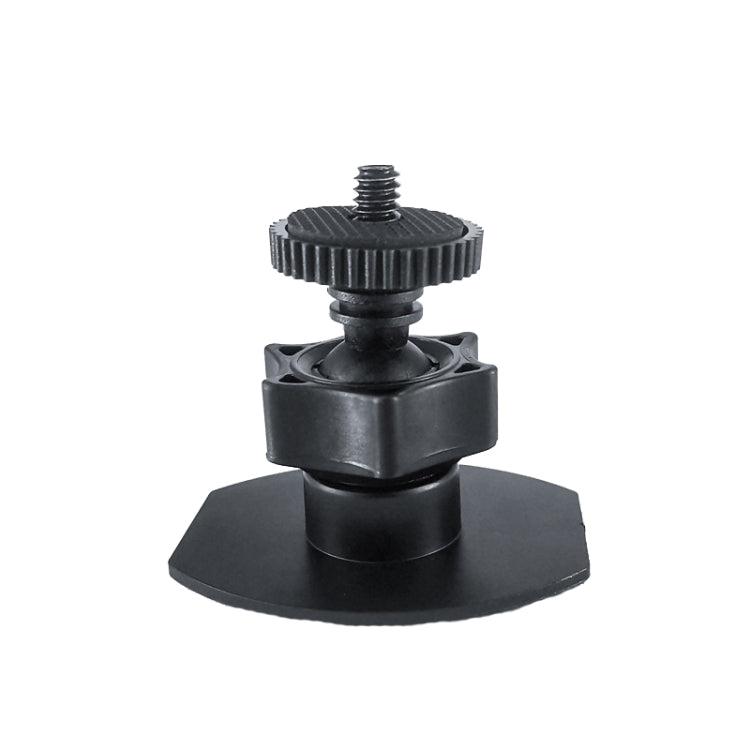 Black 1/4 screw mount bracket with ball joint, locking cradle, and base pad