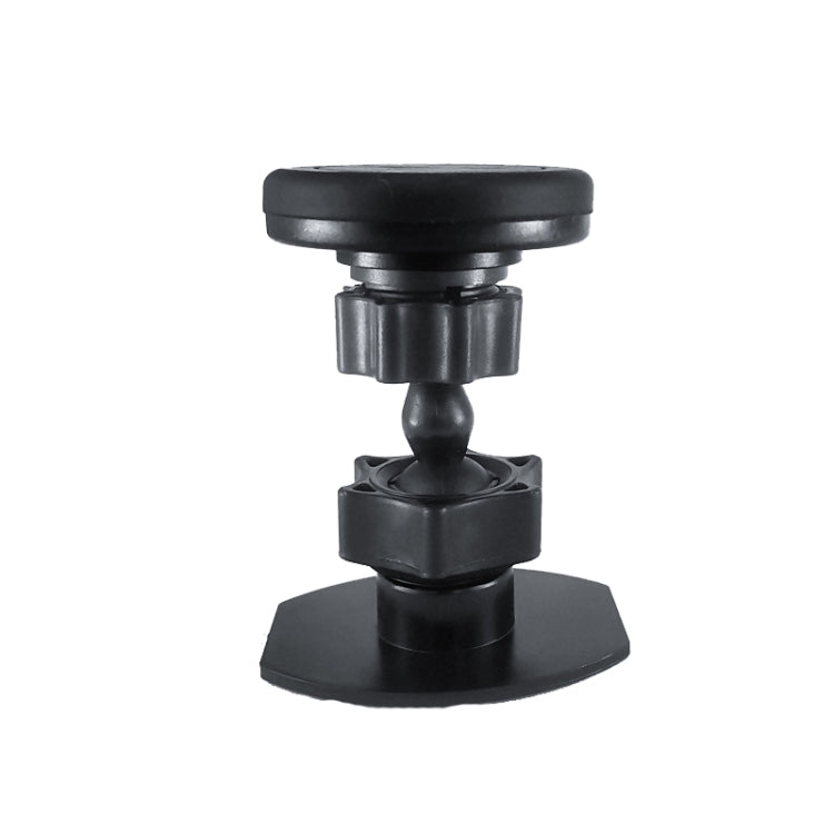 Black adjustable mount bracket with ball joint, phone clamp, and round base