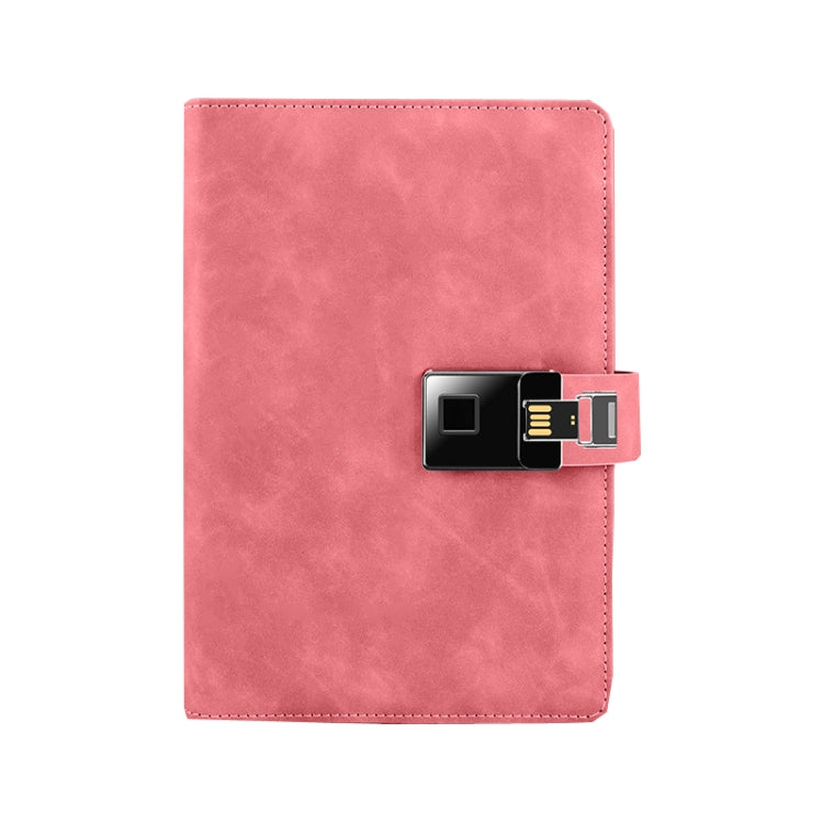 A5 Multi-Function Fingerprint Unlocking Notebook Can Record 10 Fingerprints, Fingerprint Lock + 16G U Disk, Only With Fingerprint Lock
