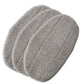 Set of 2 gray microfiber steam mop cloth pads, stacked oval