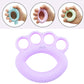 Purple silicone finger grip ring for strength training, 25LB