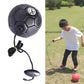 Black children training football with attached rope and flat training base