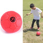 Red children training football shown close-up