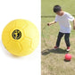 Yellow children training football shown close-up