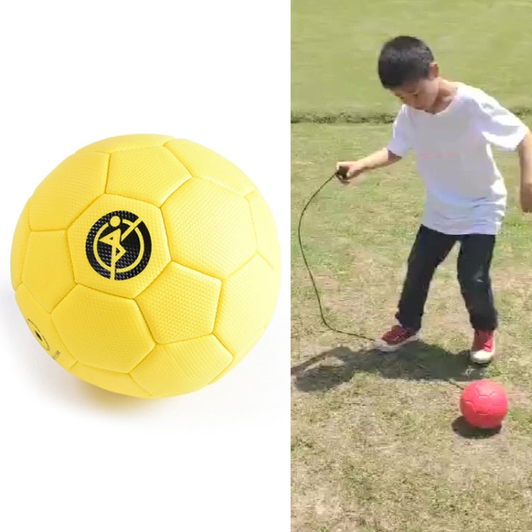 Yellow children training football shown close-up