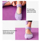 Backless non-slip yoga socks in lavender, snug fit with open back