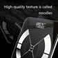 Digital body weight scale with dark glass panel and bright LED display on top