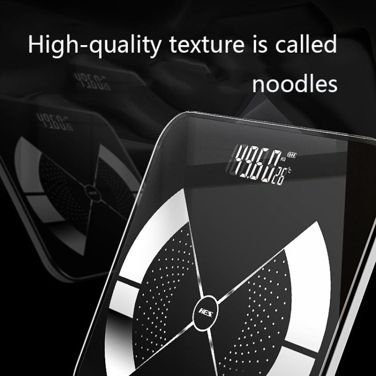 Digital body weight scale with dark glass panel and bright LED display on top