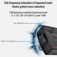 STR550 laser radar detector speaker, side view with speaker grille and top controls