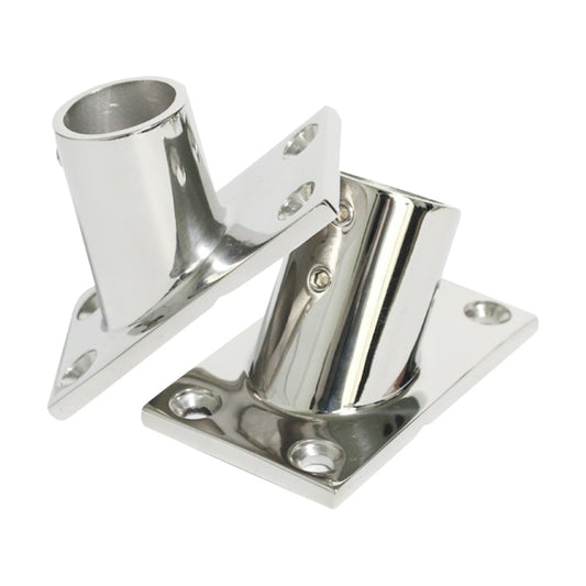 Thicken 316 Stainless Steel 60-Degree Square Tube Base Marine Boat Hardwares, Specifications:, 22mm, 25mm