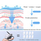Oxygen facial spray device with skin layer penetration illustration and spray nozzle