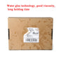 Brown cardboard shipping box with self-adhesive thermal shipping labels applied