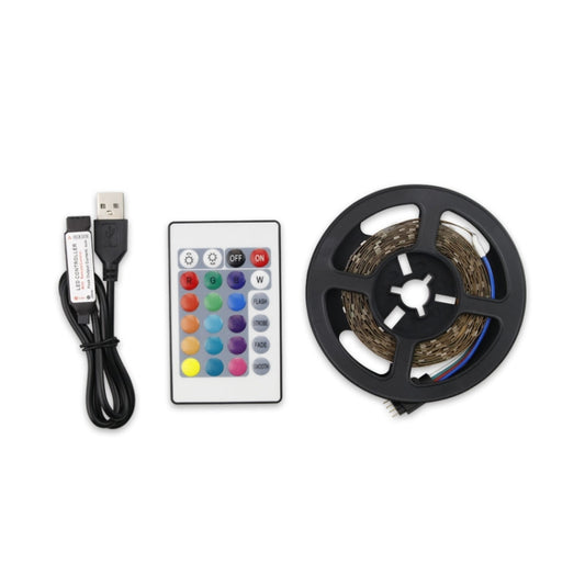 LED Light Strip 16 Color Remote Control RGB Light Belt USB Symphony Neon Decorative Soft Light Bar, 2 PCS 0.5m, 2 PCS 1m, 2m, 3m, 4m, 5m