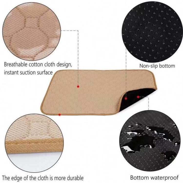 Waterproof pet pad, beige top cloth with non-slip waterproof bottom, hex texture