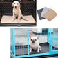 Waterproof pet injection pad on car seat, beige top with dark backing