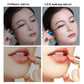 LED makeup mirror in use while applying makeup, face and brush shown
