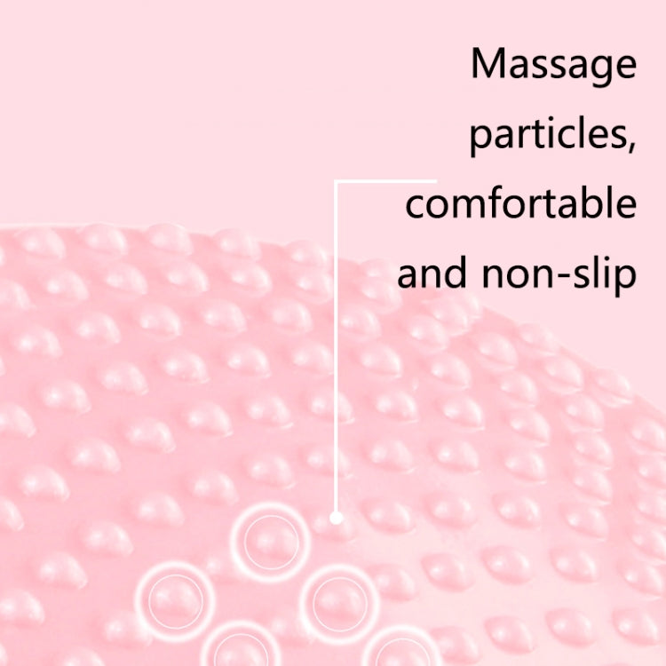 Pink inflatable yoga massage foot pad surface with non-slip raised massage bumps