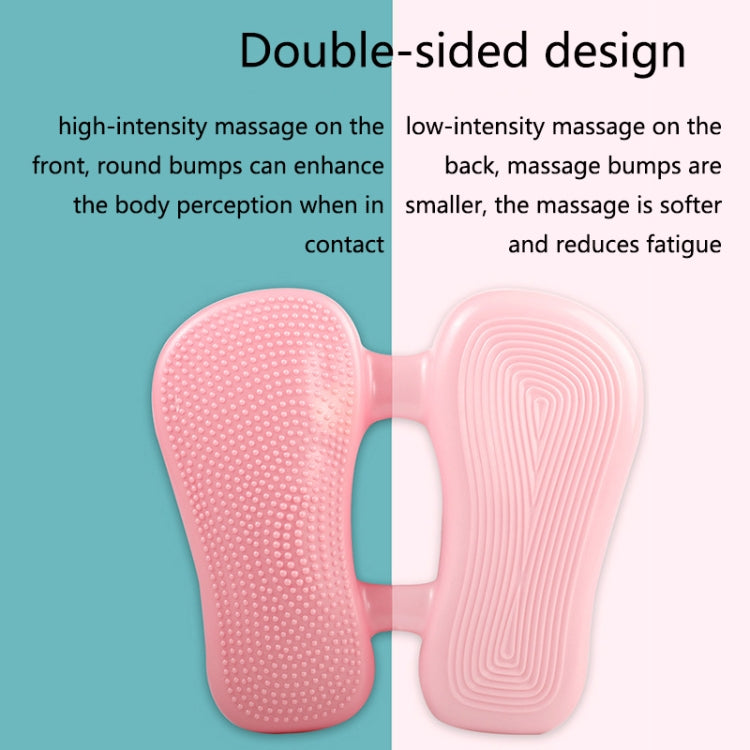 Double-sided inflatable yoga massage foot pad, pink with rounded bump textures