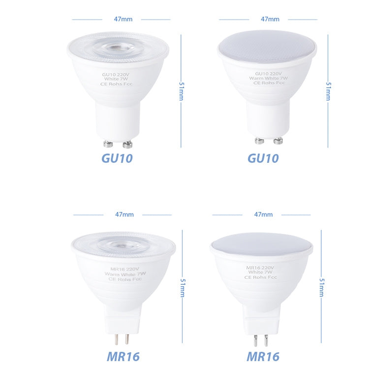 LED Light Cup 2835 Patch Energy-Saving Bulb Plastic Clad Aluminum Light Cup, 5W 6Beads, 7W 12 Beads