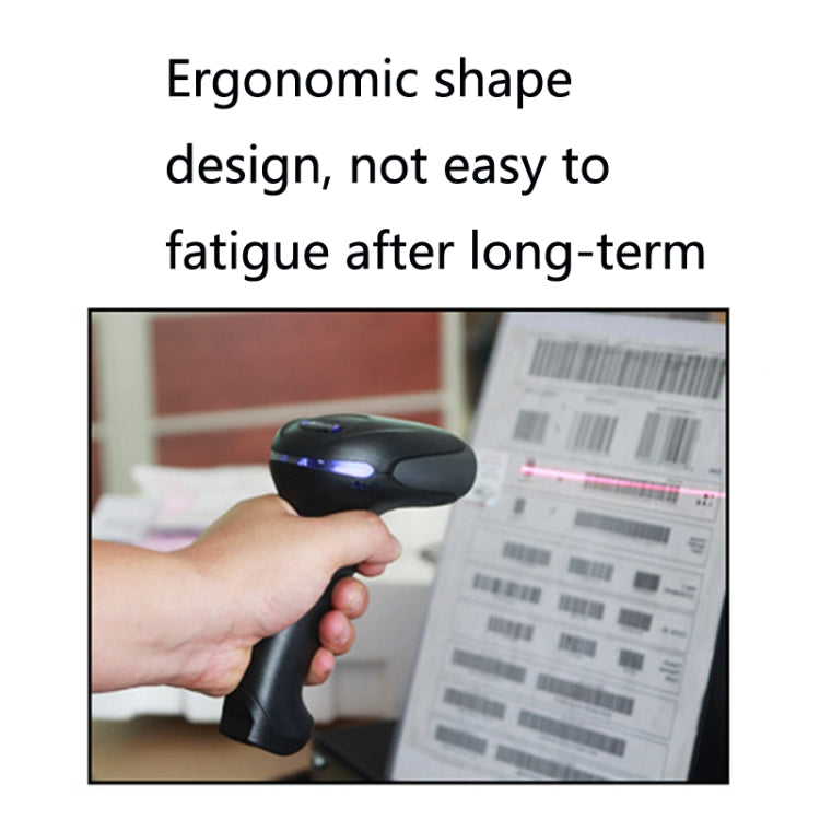Hand holding NETUM handheld barcode scanner with ergonomic grip