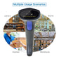 Handheld barcode scanner with blue trigger for use in library, stores, express, and warehouse