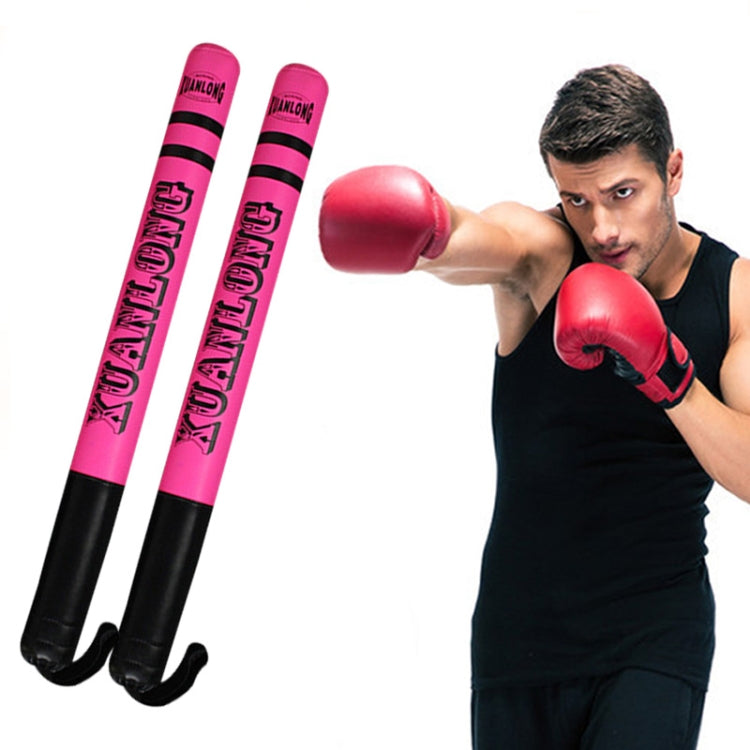 Pair PU boxing stick speed targets in cool pink with black padded ends