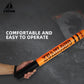 Orange PU boxing stick speed target held by hand with black padded end
