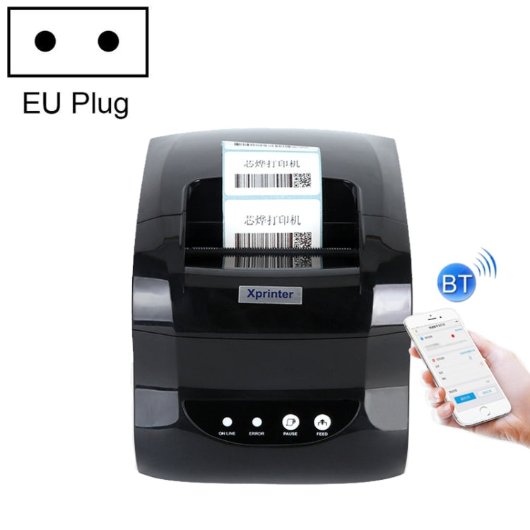 Thermal label printer with EU plug selection