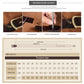 Leather belt sizing chart and buckle instructions diagram for a pin buckle