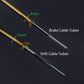5mm braided cable tubes with cut ends: brake and shift cable sleeve cords