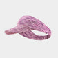 Purple heather sports visor headband with curved brim and elastic rear band