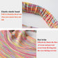 Multicolor striped sports visor headband with elastic back band and curved brim