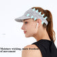 Sports visor headband in light gray heather knit with curved brim and elastic back