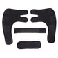 Black dog knee guard braces with three padded pieces layout