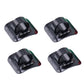 Set of 4 black bicycle hose line guide adhesive buckles with metal inserts