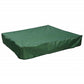 Green rectangular outdoor protective cover with rounded corners for toy bunker or bath
