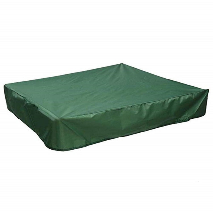 Green rectangular outdoor protective cover with rounded corners for toy bunker or bath