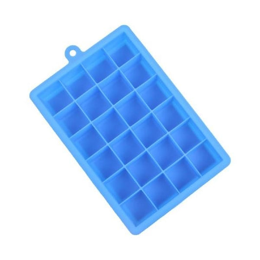 24 Grids Silicone Ice Cube Tray Molds Square Shape Ice Cube Maker Fruit Popsicle Ice Cream Mold, 24-Grid(Dark blue), 24-Grid(Grass green), 24-Grid(Rose red), 24-Grid(Sky blue), 24-Grid(Light purple)