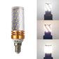 LED corn candle bulb with clear housing and screw base, bright white LED chips
