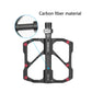 Black carbon fiber bicycle platform pedals with close-up of carbon fiber texture.