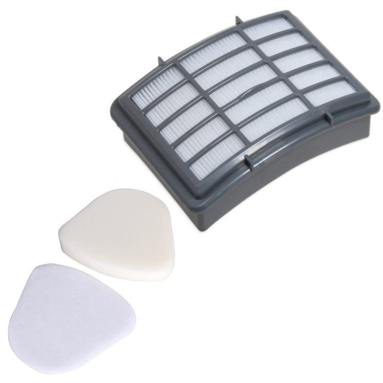 Vacuum cleaner filter frame with pleated media and light foam pads