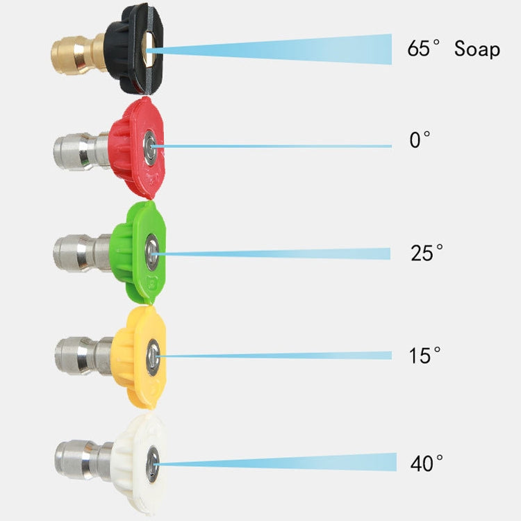 Rotating spray brush head with interchangeable red, green, yellow, and black pads