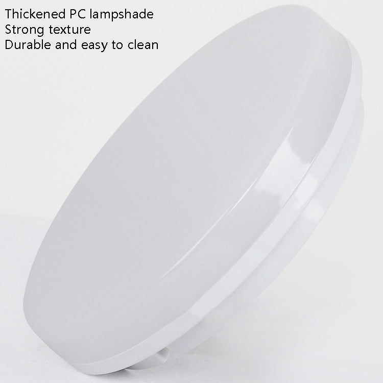 Thick frosted PC lamp cover for LED ceiling fixture, white, close-up